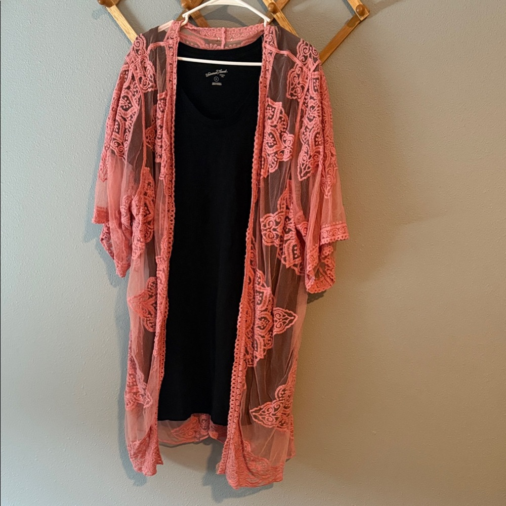 Universal Thread Black dress and kimono, see past pics for true color of kimono